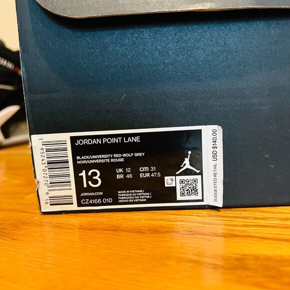 Nike Air Jordan CZ4166-010 Point Lane Men’s Size 13 Black Cement Sports Sneakers - Picture 4 of 16